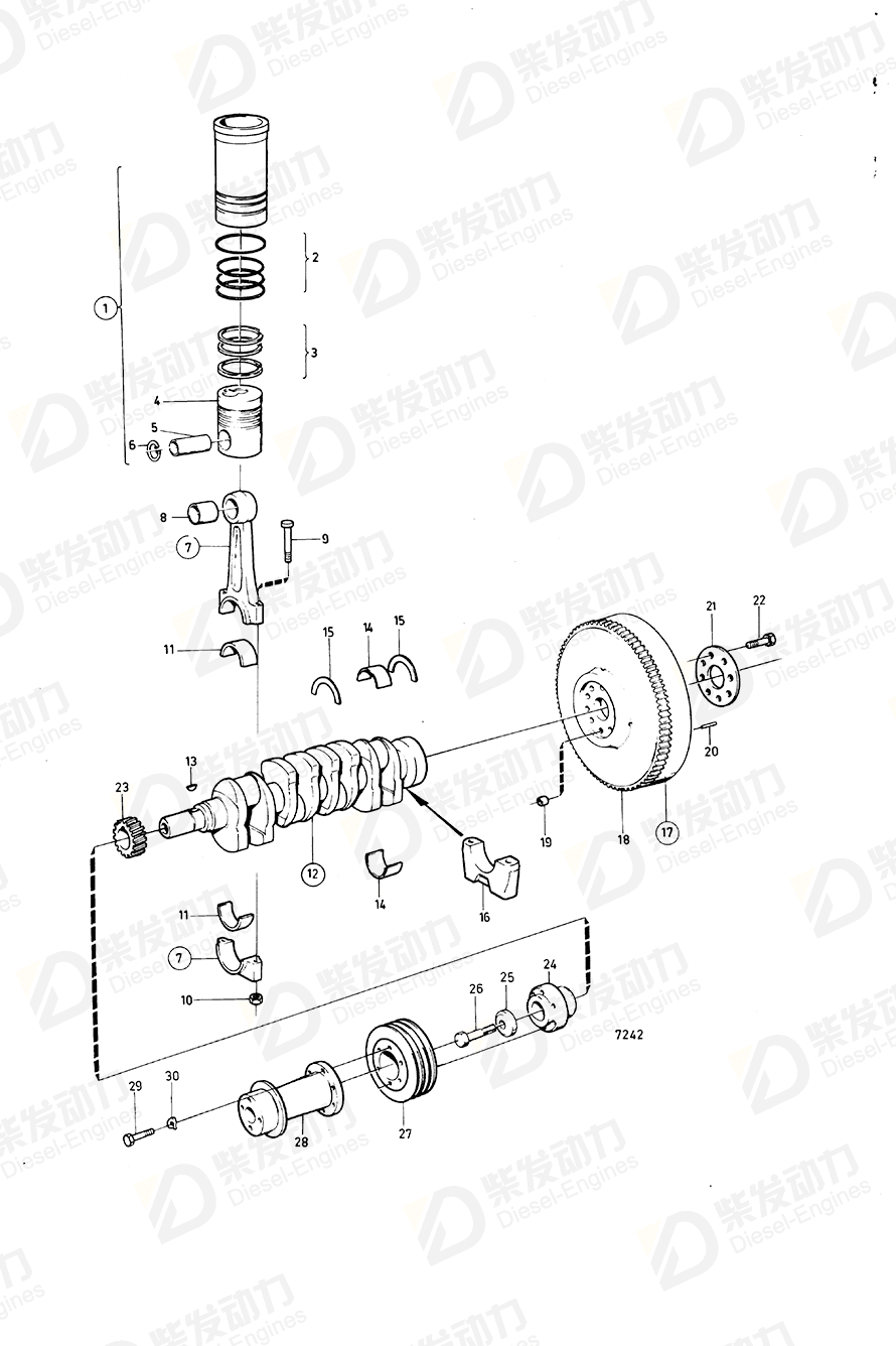 volvo penta Hub 1542386 Drawing volvo penta Hub 1542386 Drawing